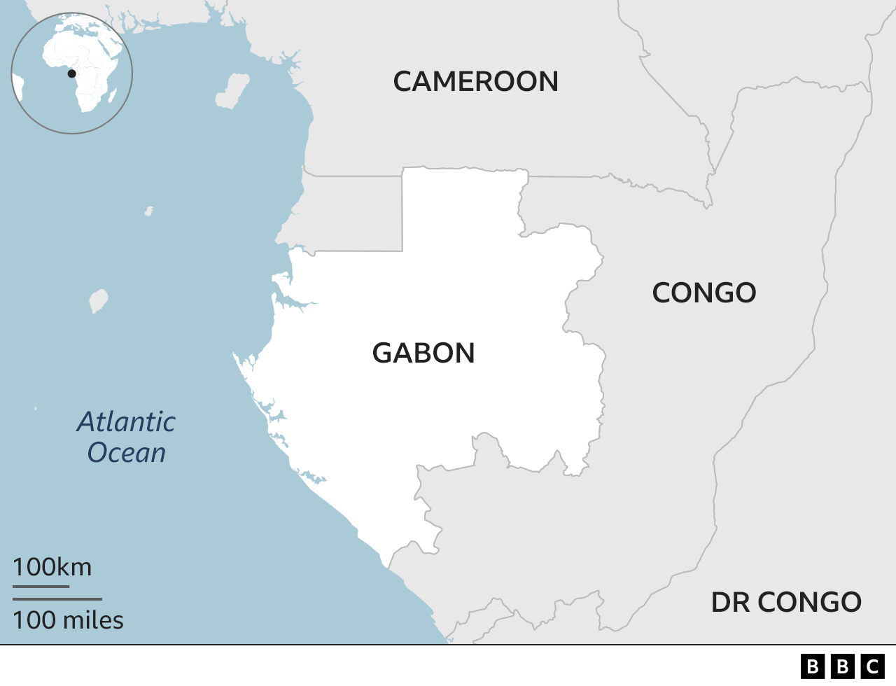 A map of Gabon