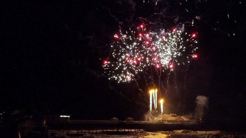 Fireworks at Cromer Pier