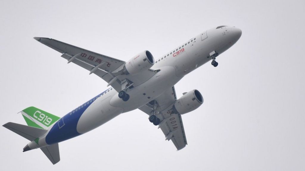 China's first big passenger plane takes off for maiden flight