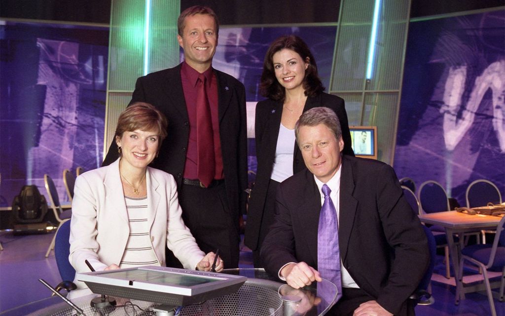 Crimewatch UK presenters, Fiona Bruce, Jeremy Paine, Jacqui Hames, Nick Ross, 2001