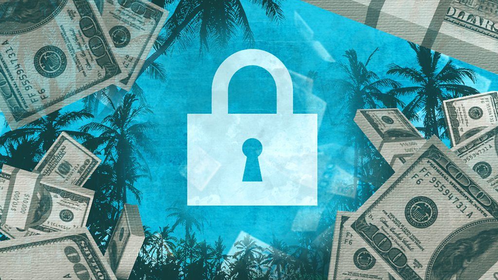 Graphic showing money and palm trees