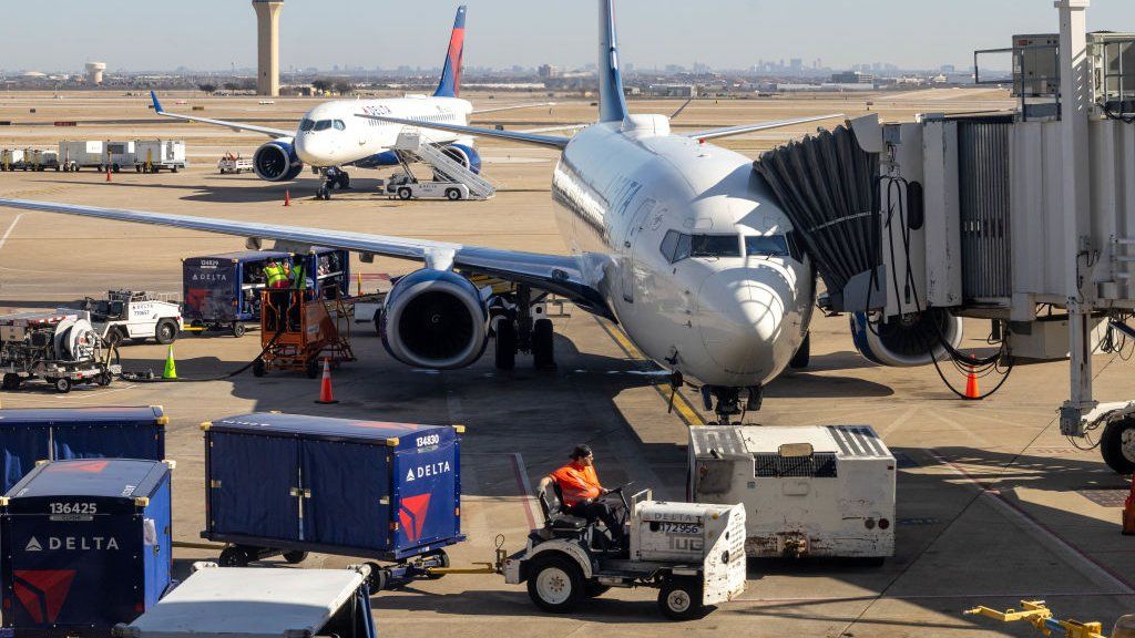 A plane on the tarmac