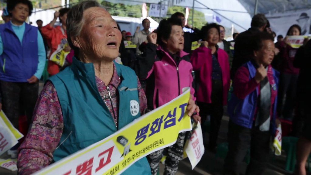 South Korean villager protests US anti-missile system