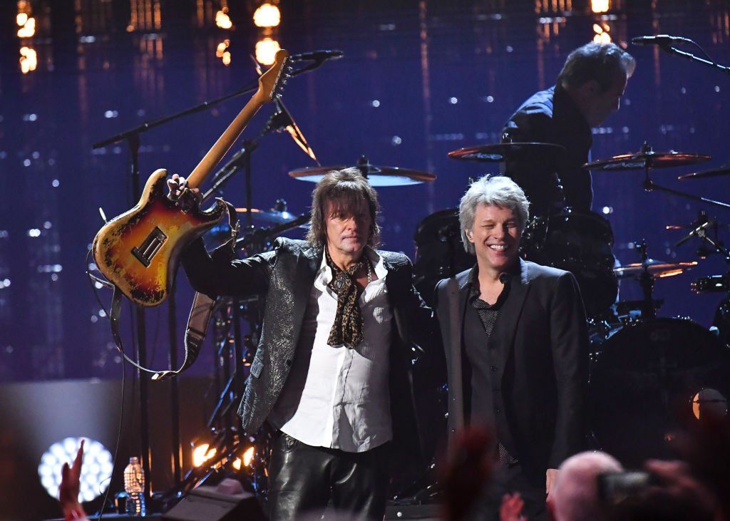 Richie Sambora and Bon Jovi at their induction to the Rock and Roll Hall of Fame in 2018