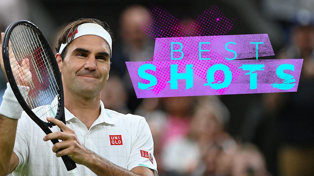 Wimbledon 2021 Best shots as Roger Federer beats Lorenzo Sonego in