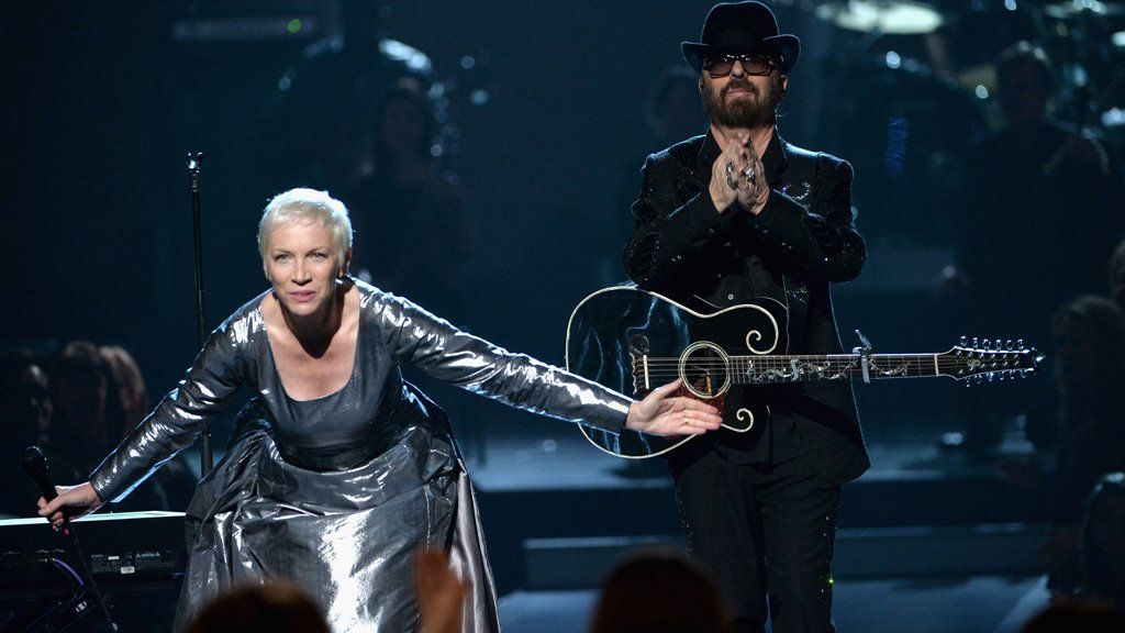 Eurythmics at the Grammys' Beatles tribute in 2014