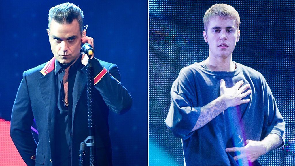 Robbie Williams and Justin Bieber