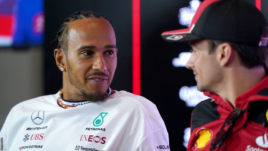 Lewis Hamilton and Charles Leclerc