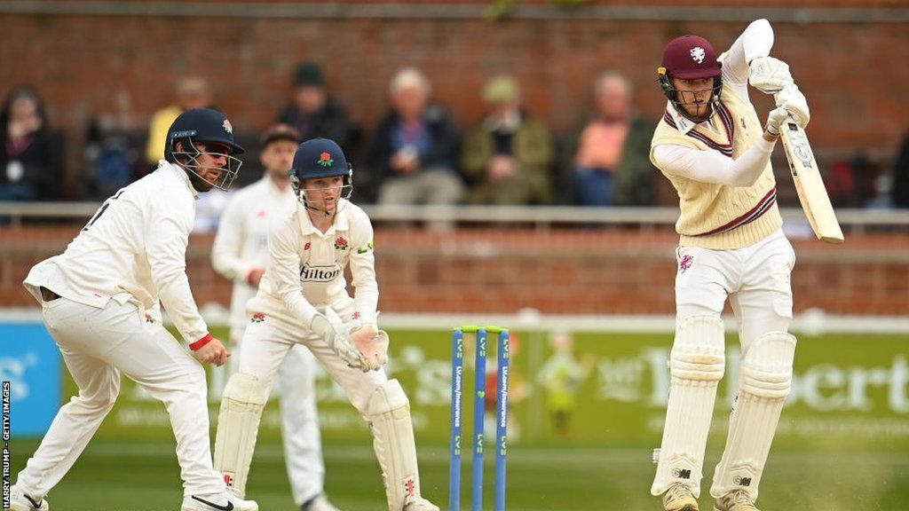 Somerset's Kasey Aldridge, playing in his 10th first-class match, had a previous best top score of 41