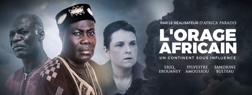 The French language poster of the film "The African Storm"