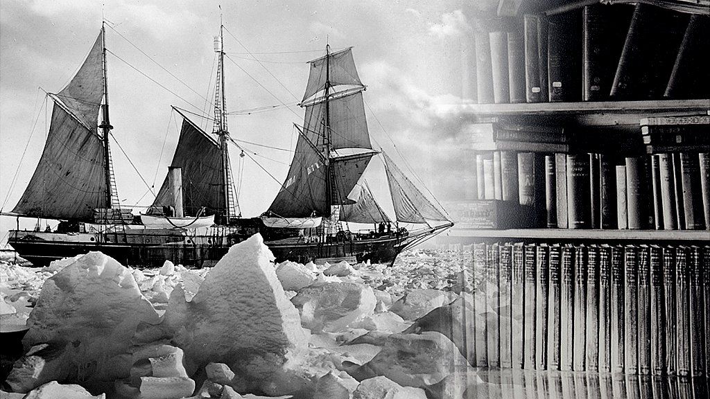 Endurance - and Shackleton's bookshelves on board