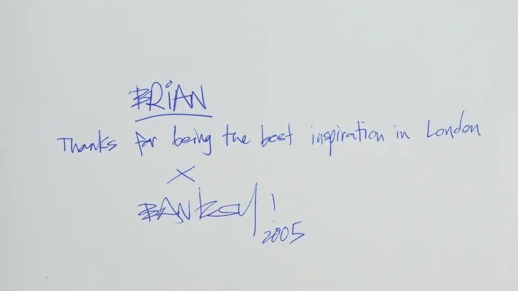 Handwritten message from Banksy