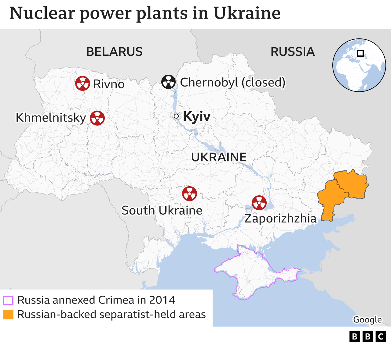Nuclear plants in Ukraine