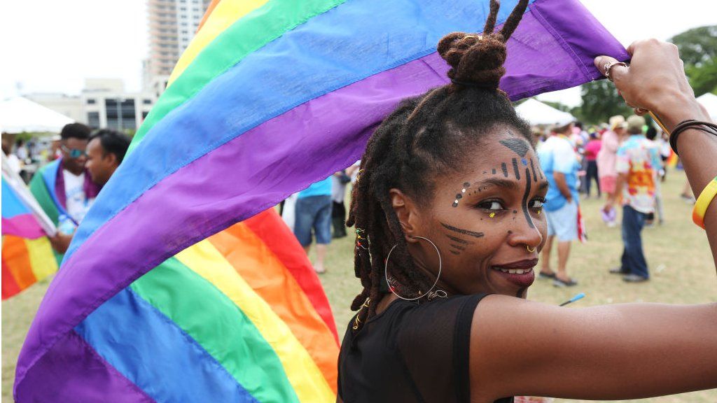 Supporters of LGBT rights and equality conclude three weeks of solidarity-building events with a festive parade during the first annual Pride Arts Festival on July 28 in Port of Spain, Trinidad.