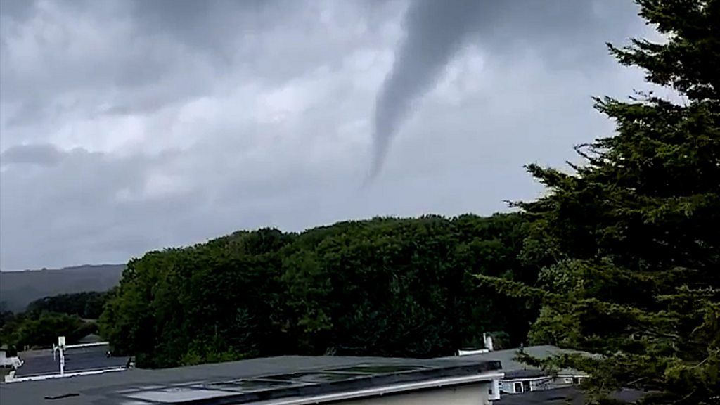 A tornado formed over the Isle of Wight