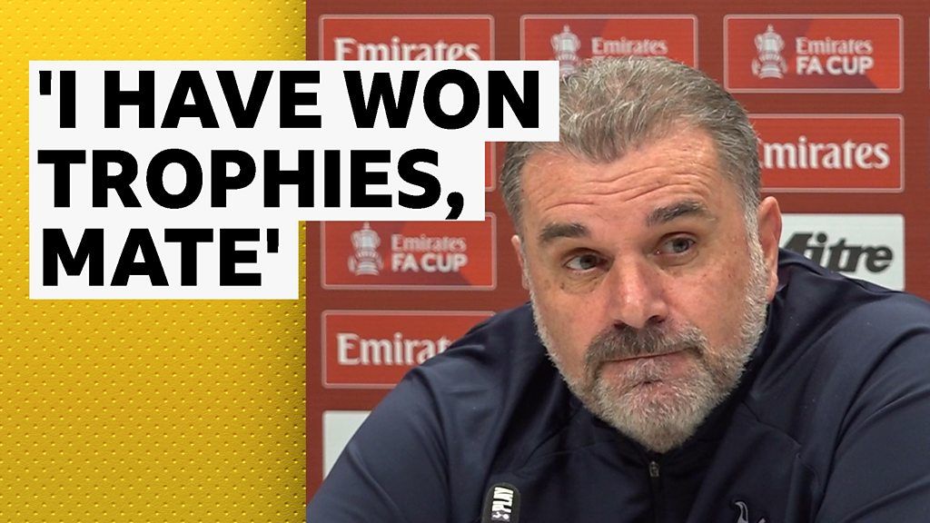 Tottenham manager Ange Postecoglou reminds journalist of trophy credentials