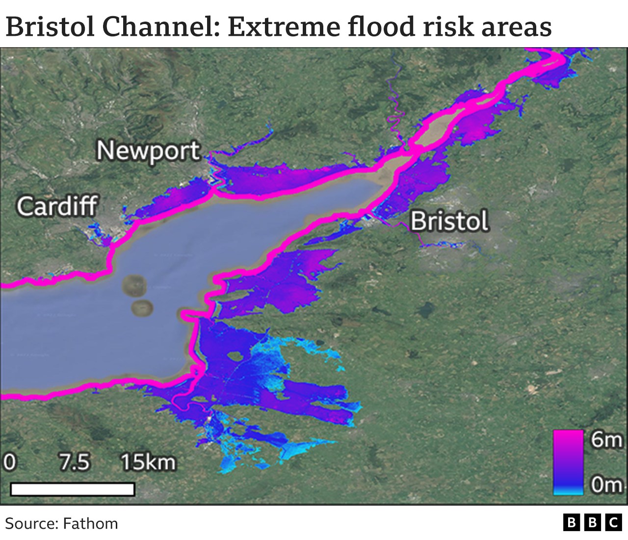 Риск наводнения в Бристольском канале