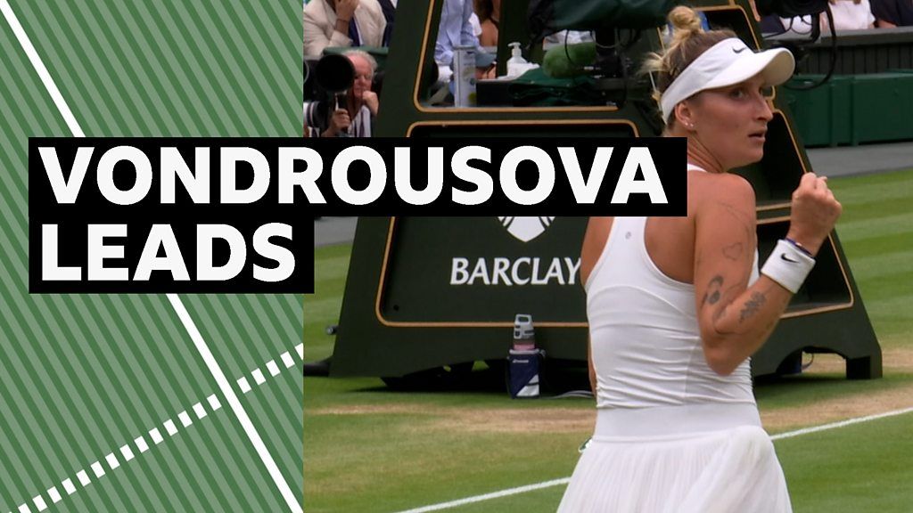 Wimbledon 2023: Unseeded Marketa Vondrousova takes opening set in final against Ons Jabeur