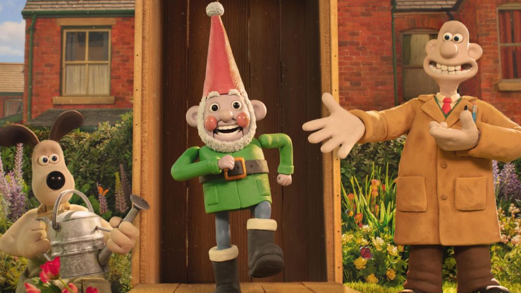 Wallace & Gromit with the smart gnome Norbot