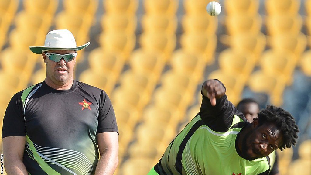 Heath Streak and Zimbabwe bowler Solomon Mire