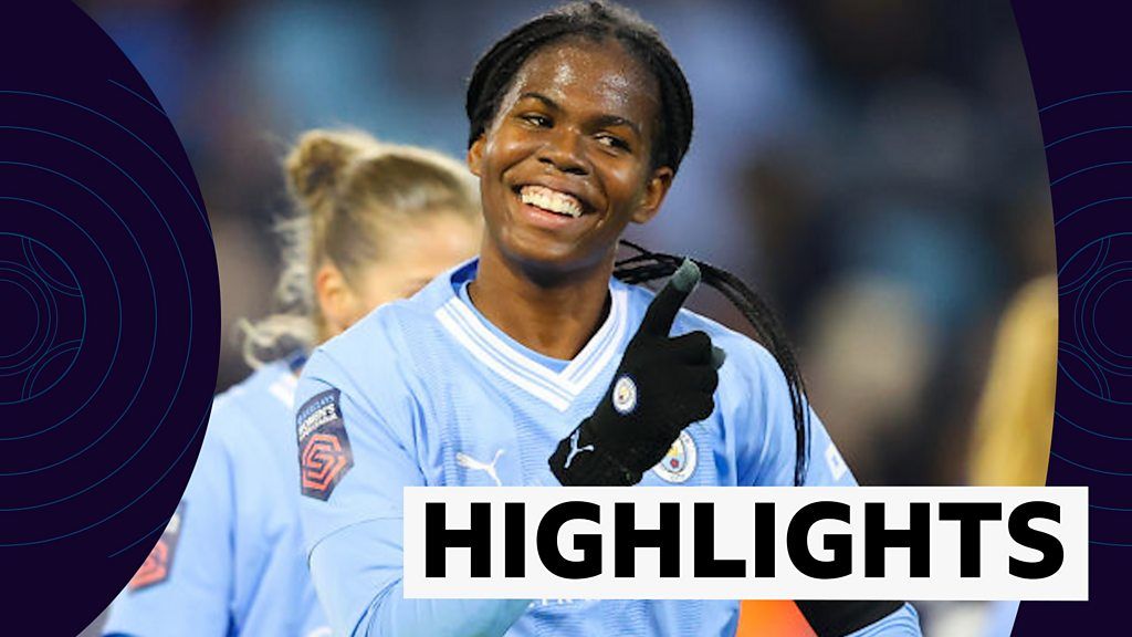 WSL highlights: Khadija Shaw nets first-half hat-trick as Manchester City thrash Spurs