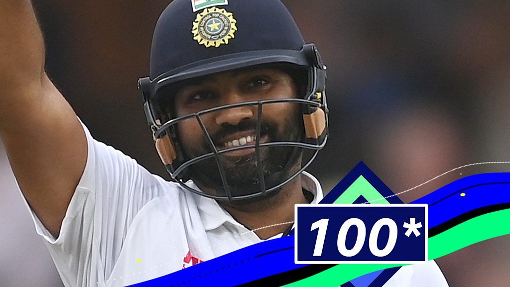 England v India: 'Fantastic' - Rohit Sharma brings up first Test century outside of India with huge six