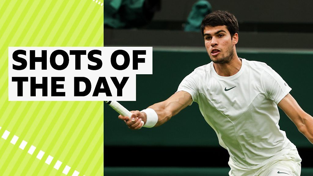 Alcaraz takes best shot of day two at Wimbledon