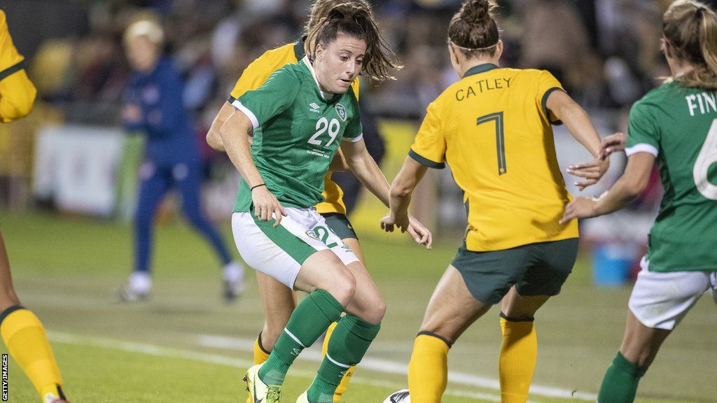 Lucy Quinn in action against Australia