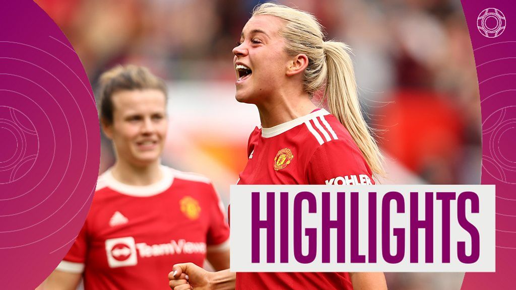 WSL highlights: Man Utd 3-1 Everton: Alessia Russo's double secures victory