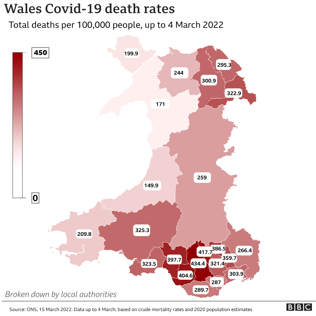 Mortality rates by area