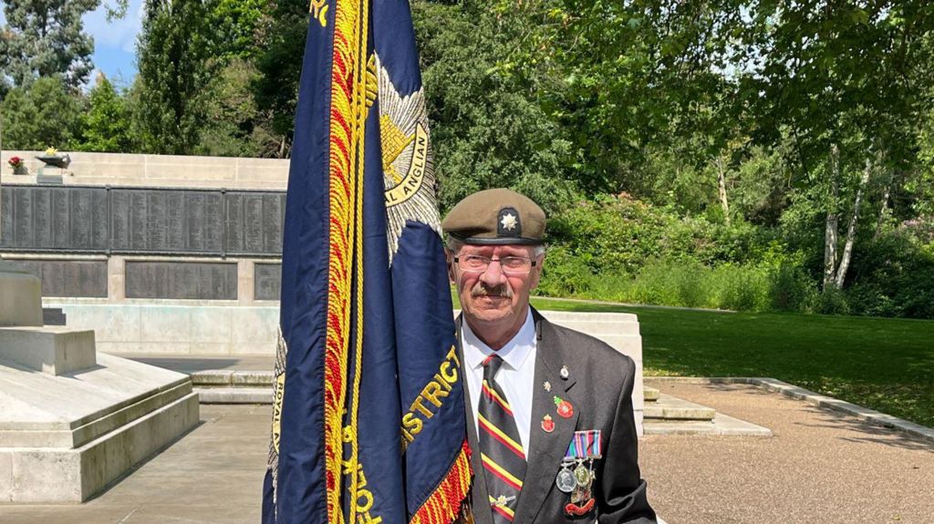 Frederick Claydon, 67, of the Royal Anglian Regimental Association’s Ipswich and District branch