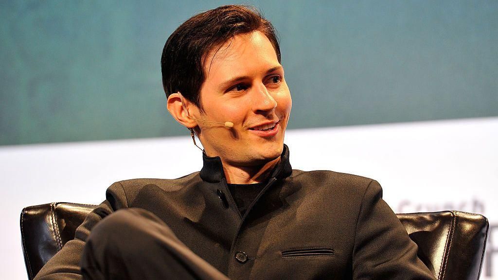 Pavel Durov, the founder of Telegram, speaking at a conference