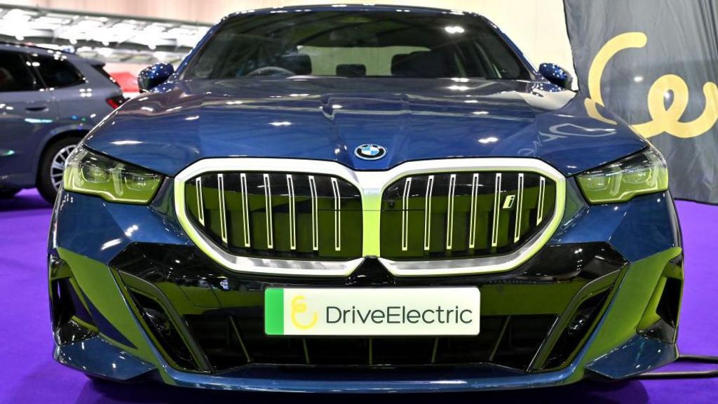 A BMW i5 electric car