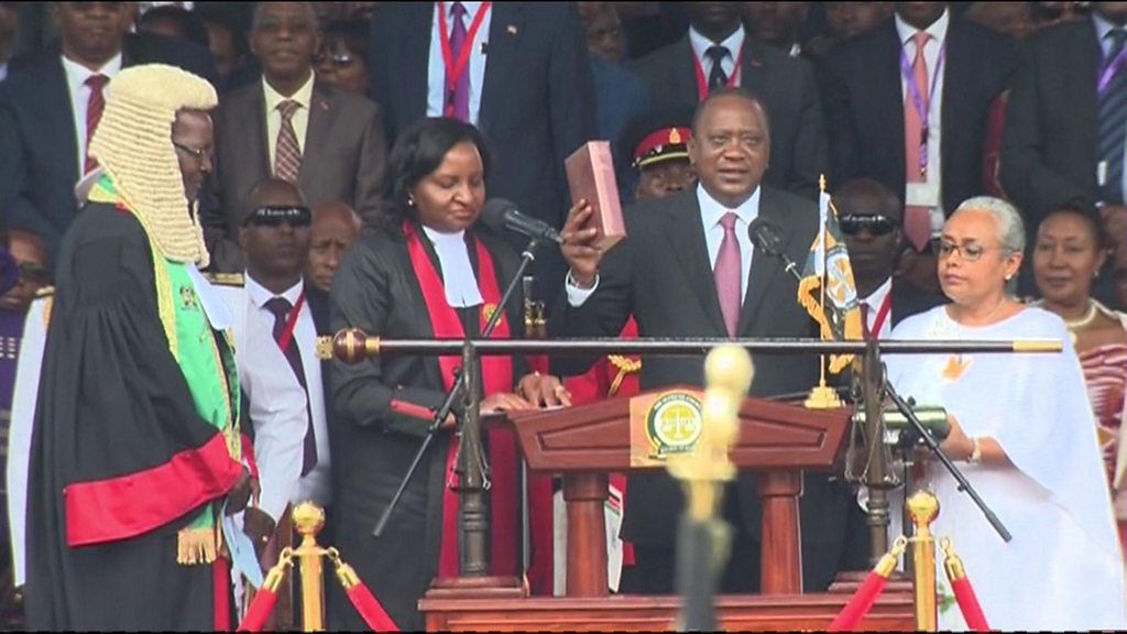 Uhuru Kenyatta is sworn in