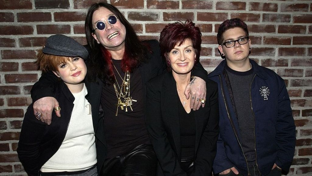 Kelly Osbourne, Ozzy Osbourne, Sharon Osbourne and Jack Osbourne are seen in 2002