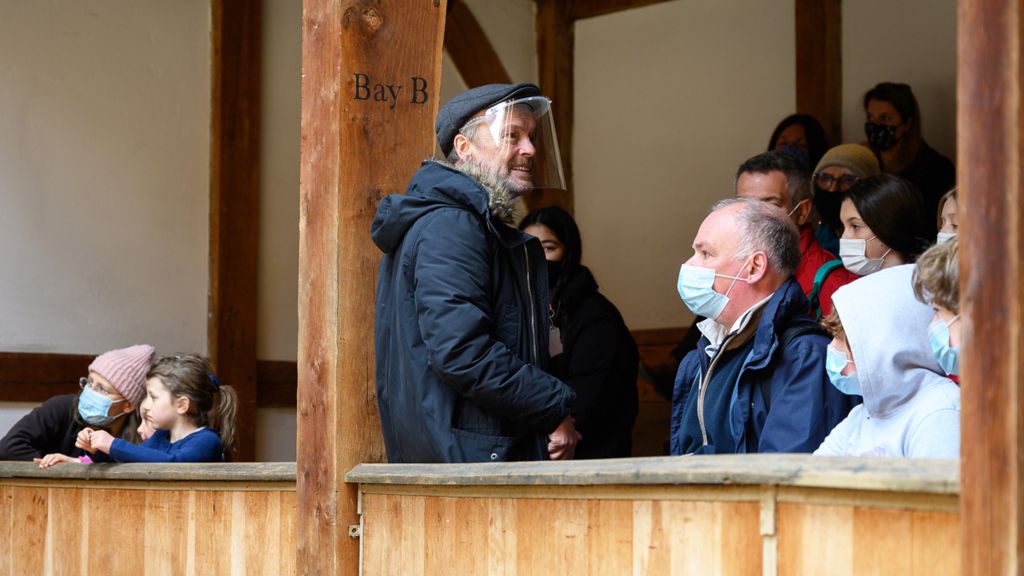 Covid-secure guided tour at the Globe Theatre on London's South Bank