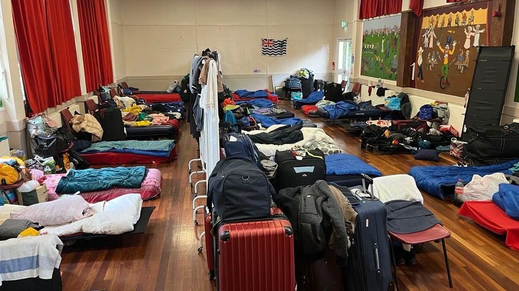 Beds laid out at the Northgate Community Centre, Crawley