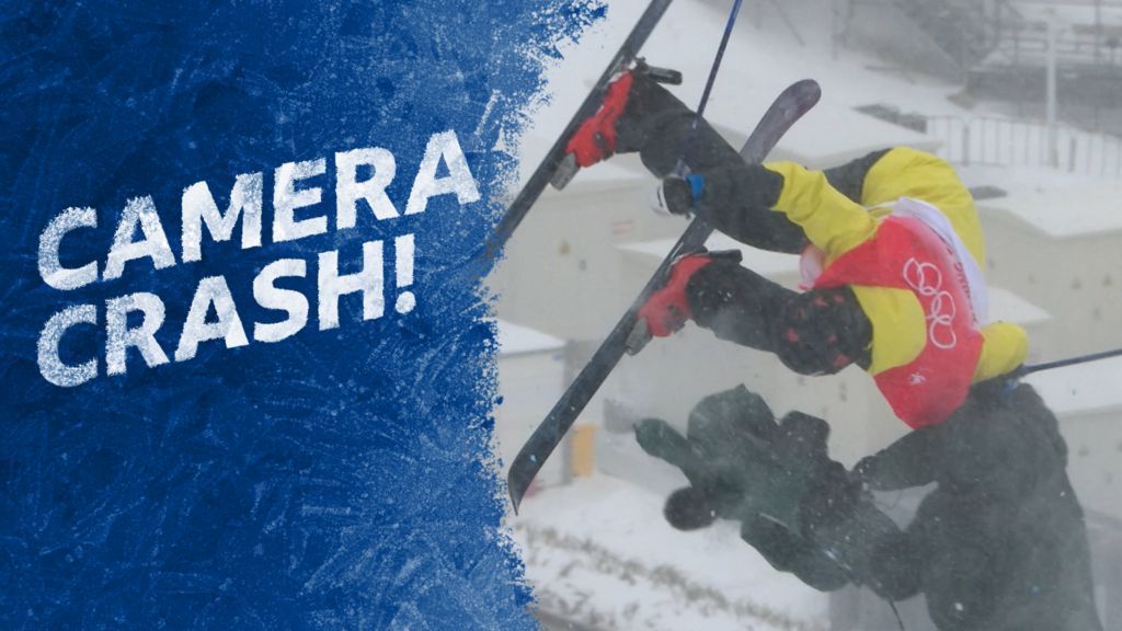 Winter Olympics: Finland's Jon Sallinen crashes into cameraman on men's halfpipe run