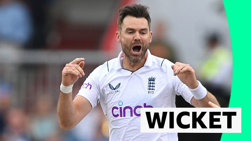 England v South Africa: James Anderson has opener Sarel Erwee caught behind for three