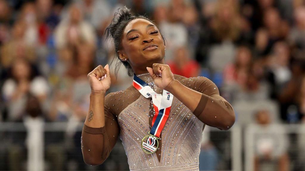US Gymnastics Championships Simone Biles extends winning record BBC(02)