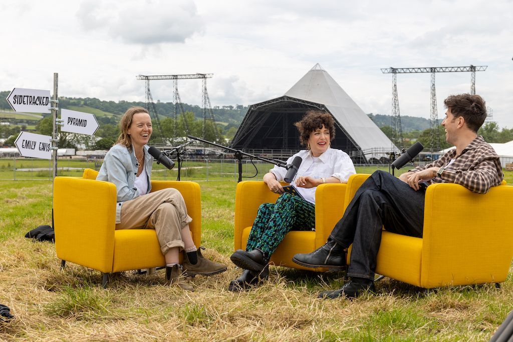 Emily Eavis speaking to Annie MacManus and Nick Grimshaw on the BBC's Sidetracked podcast