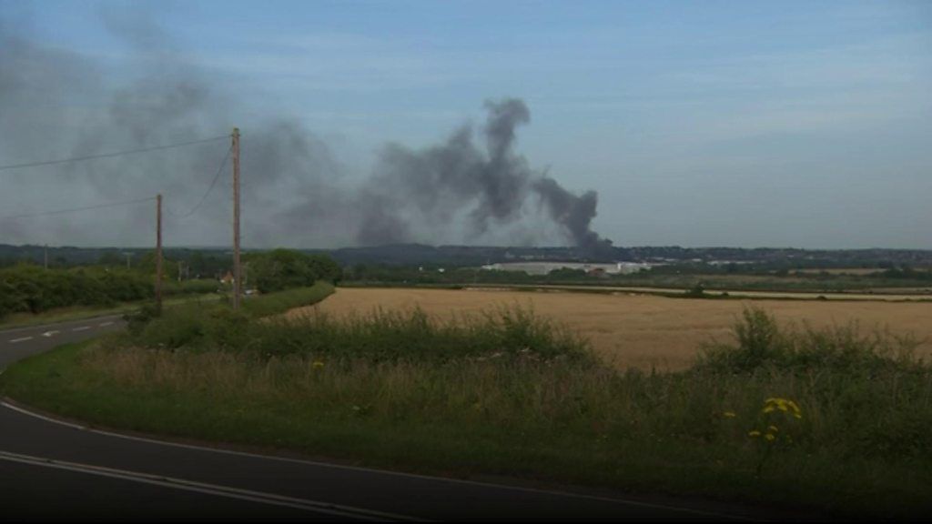 Huge fire at plastics factory near Worksop
