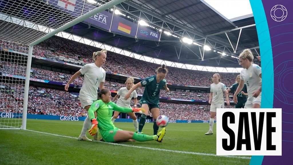 Euro 2022: England survive chaotic goalmouth scramble in final against Germany