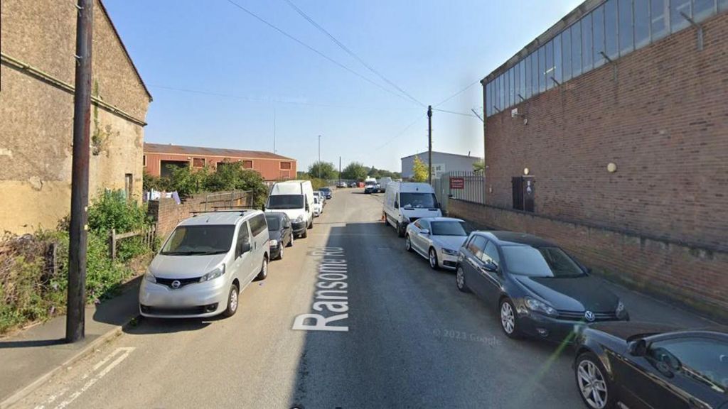 A streetview shot of the road where the development is proposed