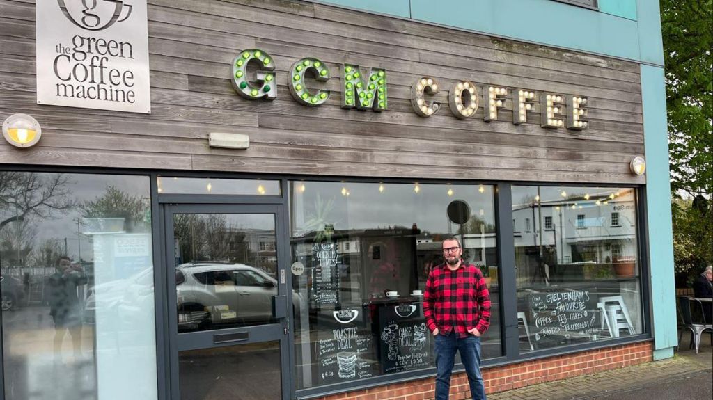 Richard Cole standing outside the Green Coffee Machine