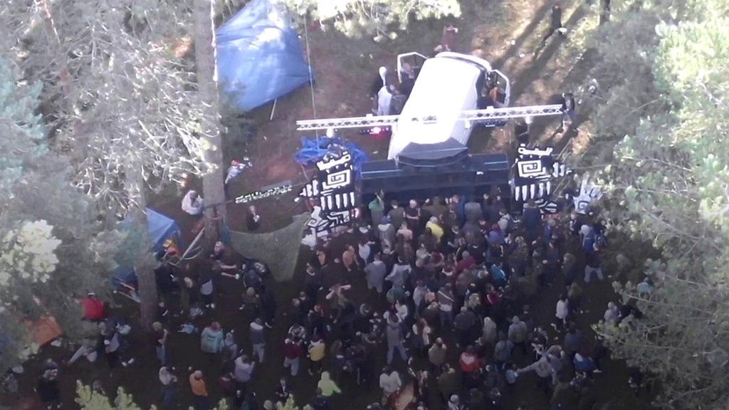 Helicopter view of Thetford Forest rave