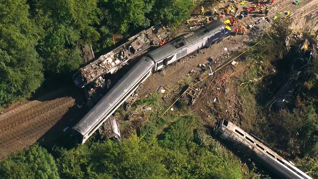 It is thought the train hit a landslide after heavy rain and thunderstorms in the area.