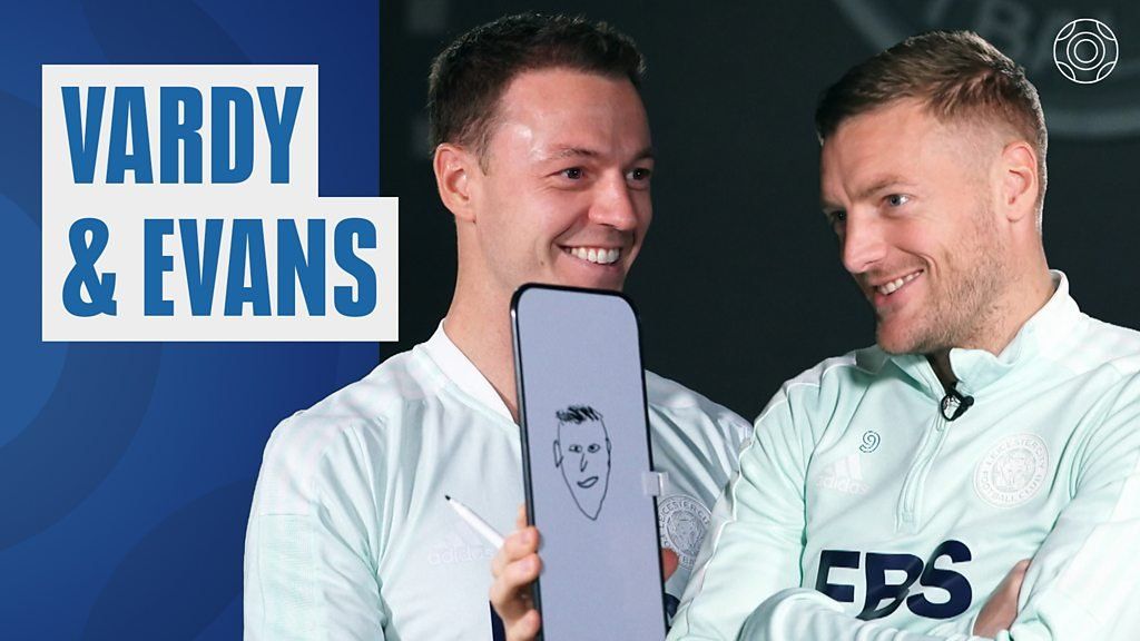 Football Focus: Leicester City's Jamie Vardy & Jonny Evans take on drawing challenge