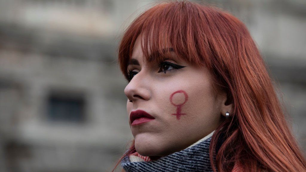 Protestor at a Women's March