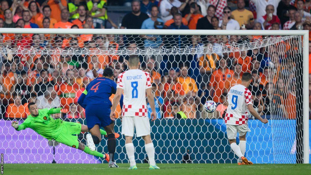 Andrej Kramaric scores against Netherlands